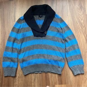 Gap blue and grey striped sweater
